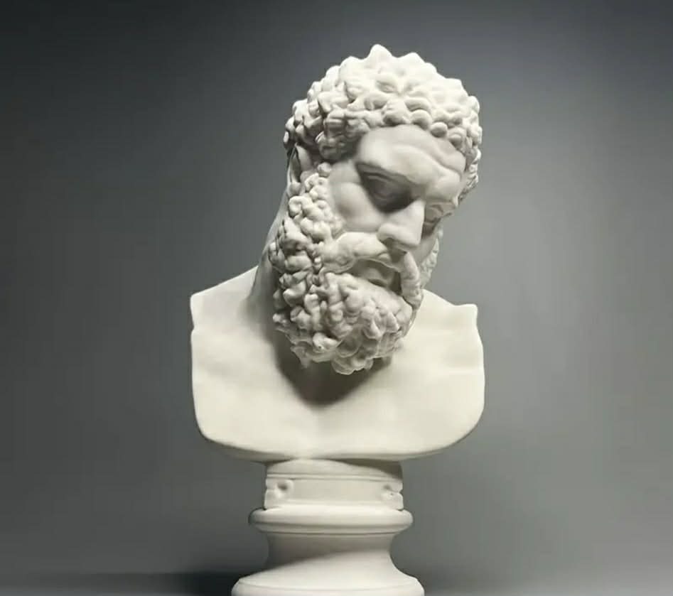 Ancient Hercules bust Statue
