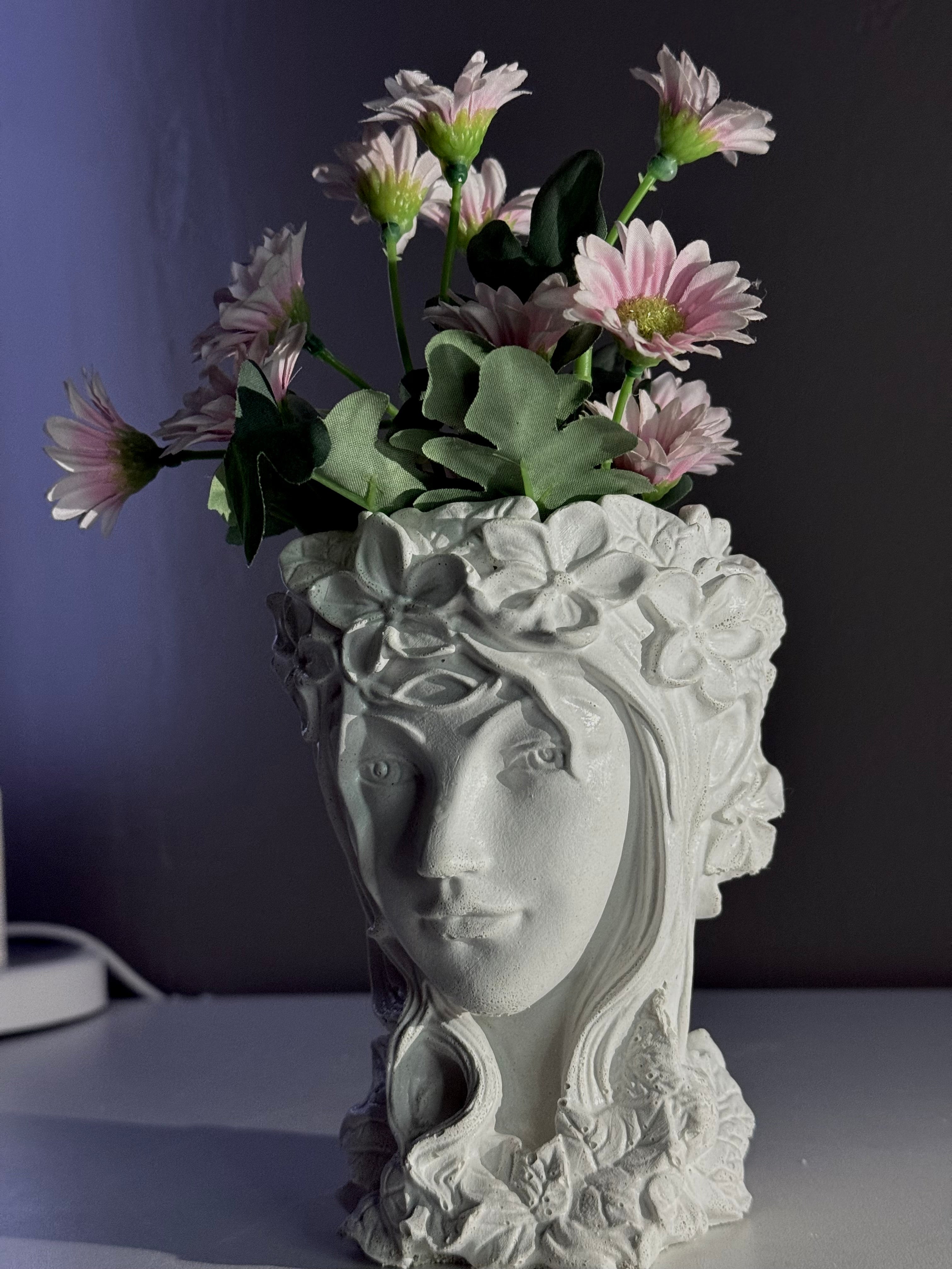 Greek Goddess Head Planter – 15 cm