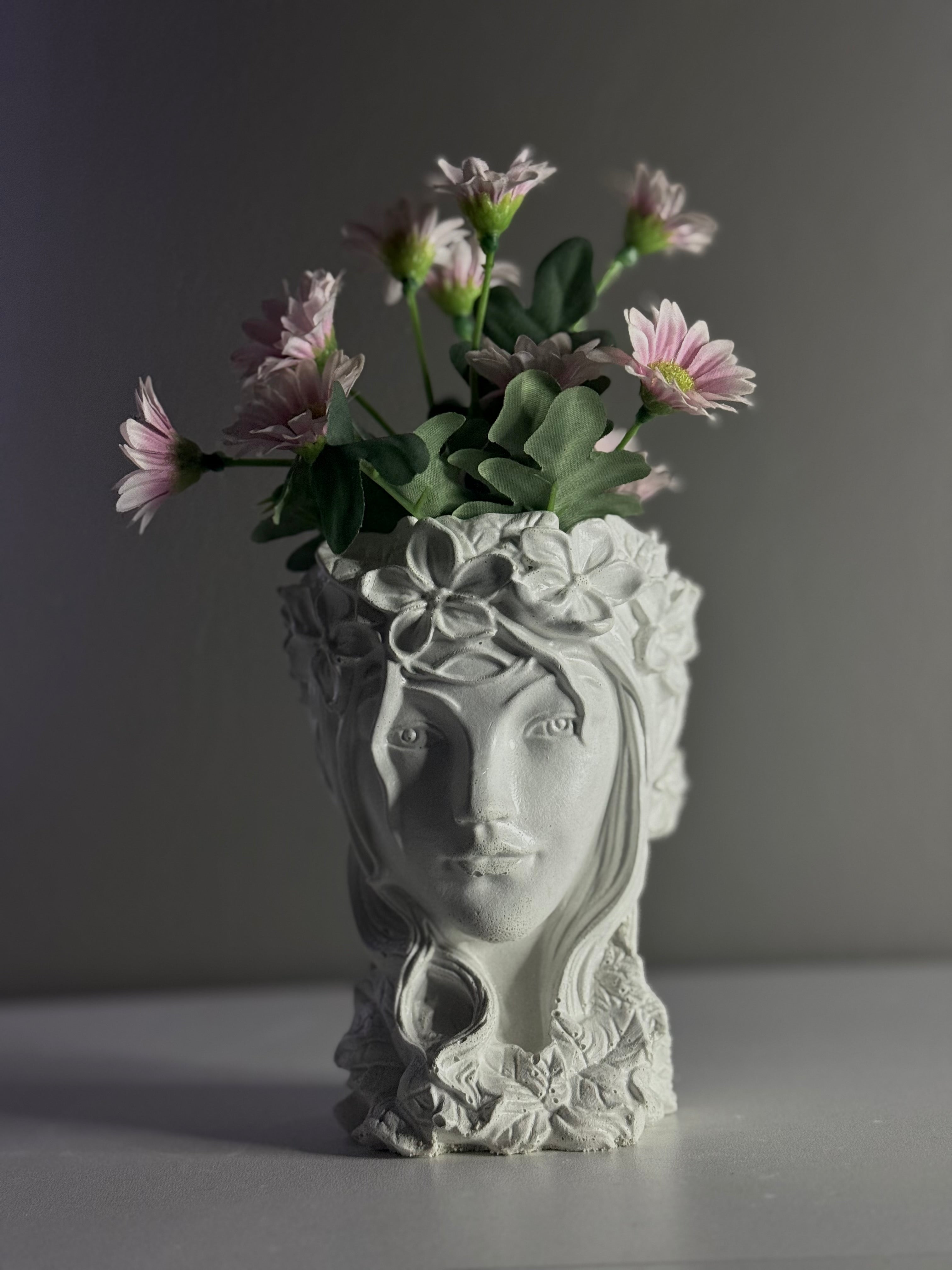 Greek Goddess Head Planter – 15 cm
