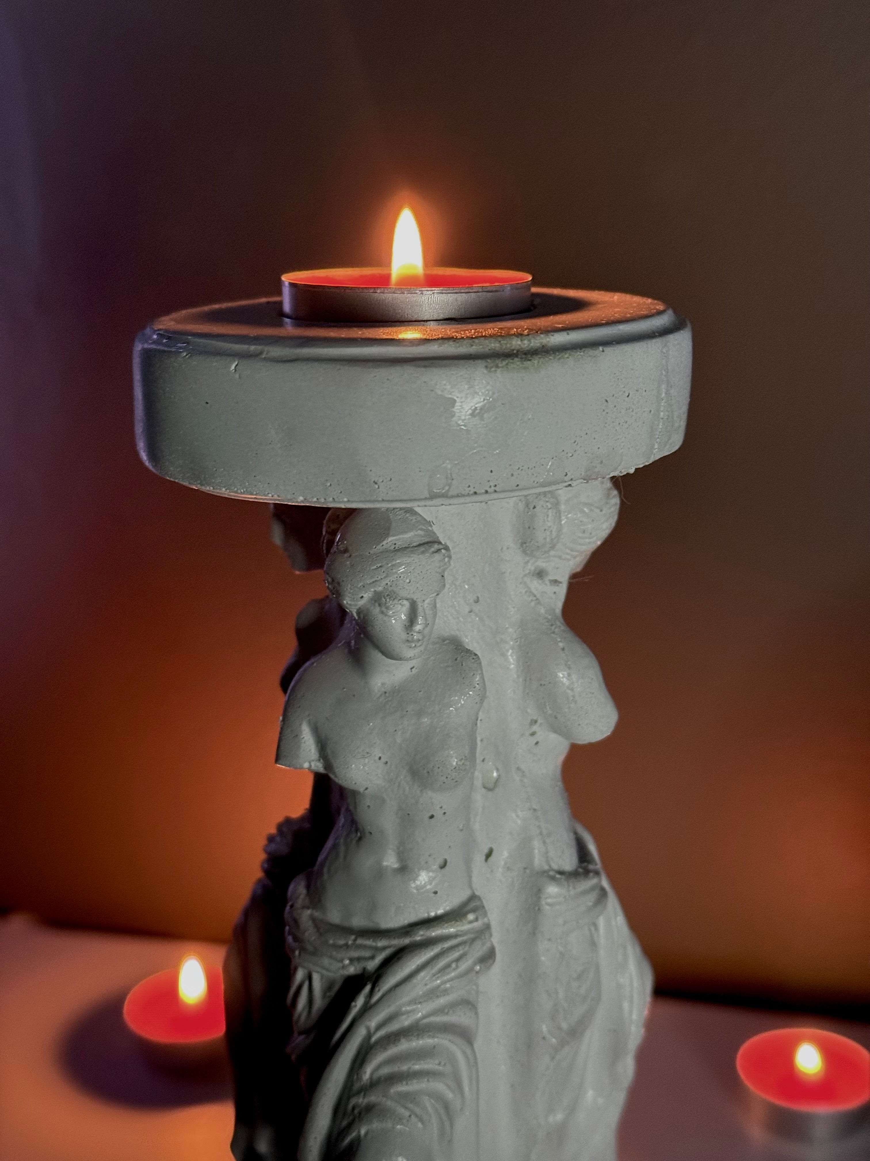 Ancient Greek Goddess Candle Holder – 26 cm